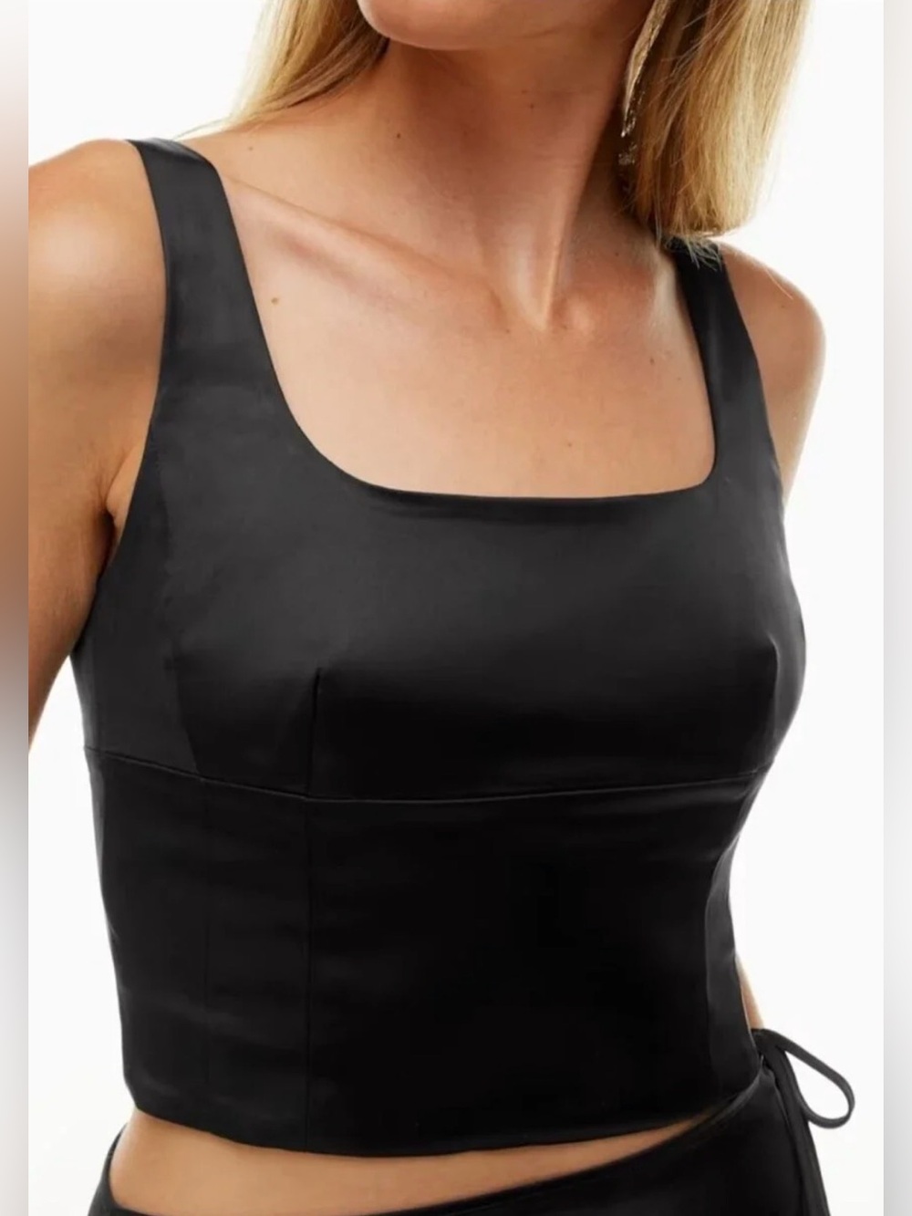 Wilfred Satin Shine Bustier Top Size Large